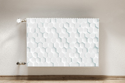 Magnetisk radiatorkåpa Vita honungskakor