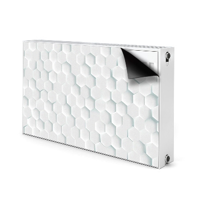 Magnetisk radiatorkåpa Vita honungskakor