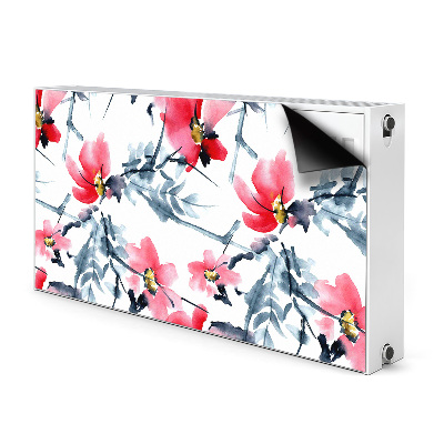 Magnetisk radiatorkåpa Blommönster