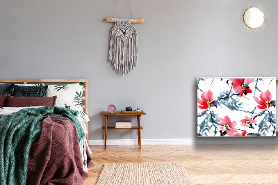 Magnetisk radiatorkåpa Blommönster