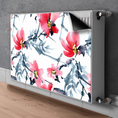 Magnetisk radiatorkåpa Blommönster
