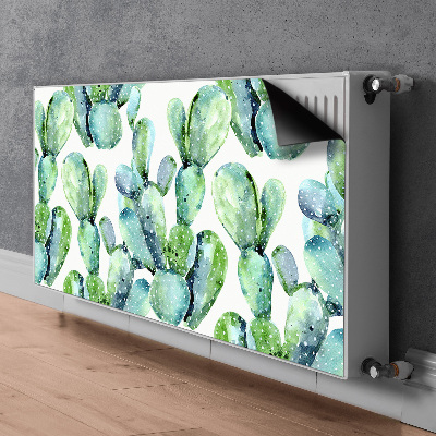 Magnetisk radiatorkåpa Gröna kaktusar