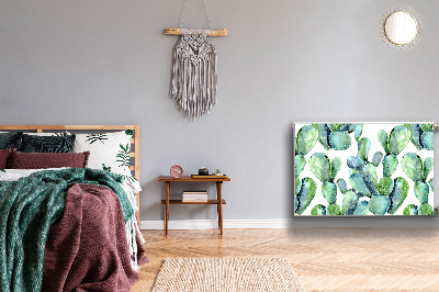 Magnetisk radiatorkåpa Gröna kaktusar