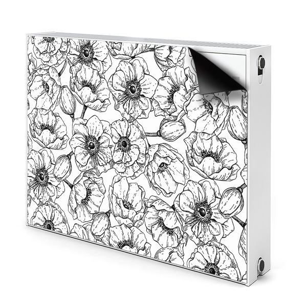 Magnetisk radiatorkåpa Blommotiv