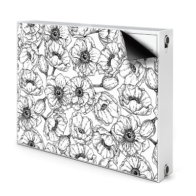 Magnetisk radiatorkåpa Blommotiv