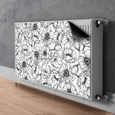 Magnetisk radiatorkåpa Blommotiv
