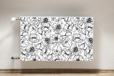 Magnetisk radiatorkåpa Blommotiv