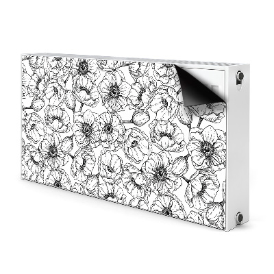 Magnetisk radiatorkåpa Blommotiv