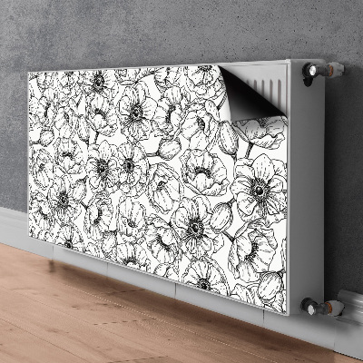Magnetisk radiatorkåpa Blommotiv