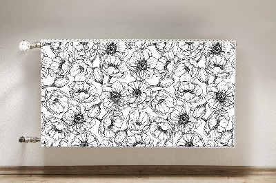 Magnetisk radiatorkåpa Blommotiv