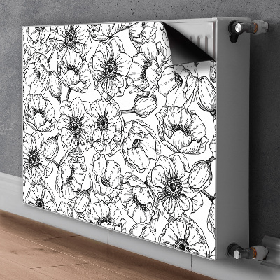 Magnetisk radiatorkåpa Blommotiv