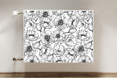 Magnetisk radiatorkåpa Blommotiv