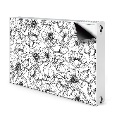 Magnetisk radiatorkåpa Blommotiv