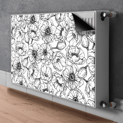 Magnetisk radiatorkåpa Blommotiv
