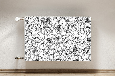 Magnetisk radiatorkåpa Blommotiv