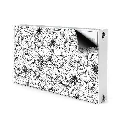 Magnetisk radiatorkåpa Blommotiv
