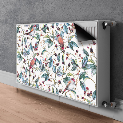 Magnetiskt radiatorskydd Fåglar i hallon