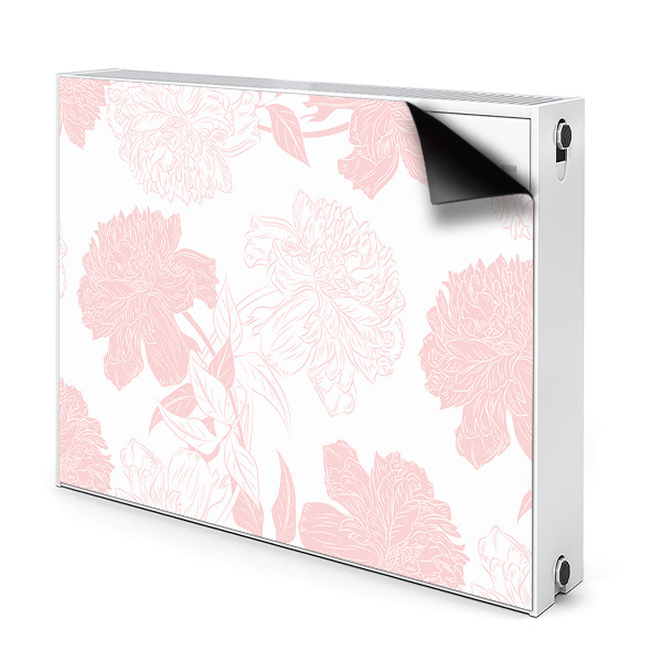Magnetiskt radiatorskydd Rosa blommor