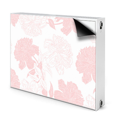 Magnetiskt radiatorskydd Rosa blommor