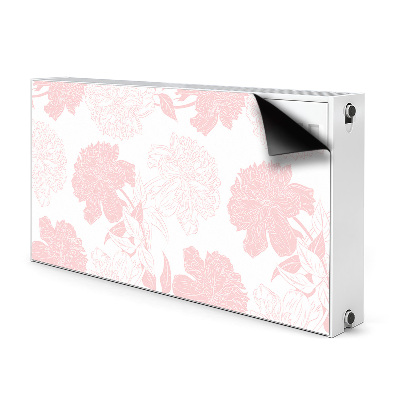 Magnetiskt radiatorskydd Rosa blommor