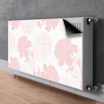 Magnetiskt radiatorskydd Rosa blommor