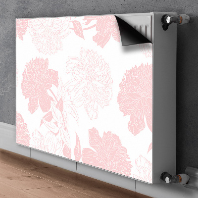 Magnetiskt radiatorskydd Rosa blommor