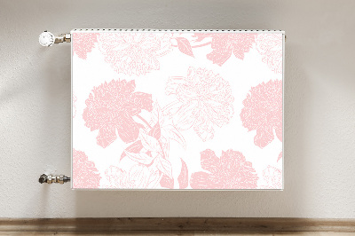 Magnetiskt radiatorskydd Rosa blommor