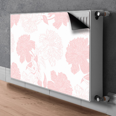 Magnetiskt radiatorskydd Rosa blommor