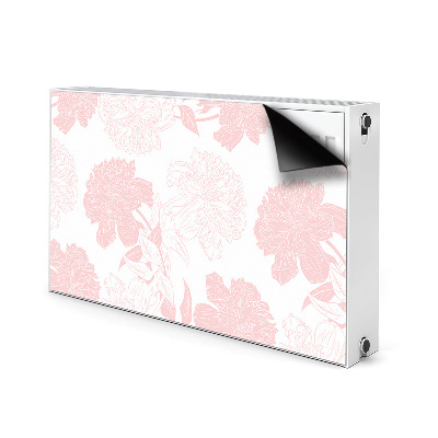 Magnetiskt radiatorskydd Rosa blommor