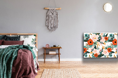 Magnetiskt radiatorskydd Färgglada blommor