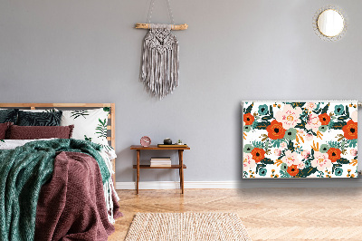 Magnetiskt radiatorskydd Färgglada blommor