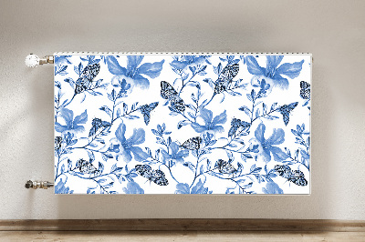 Magnetiskt radiatorskydd Blå blommor