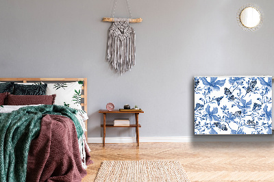 Magnetiskt radiatorskydd Blå blommor