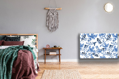 Magnetiskt radiatorskydd Blå blommor