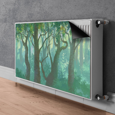 Magnetisk radiatorkåpa mörk skog