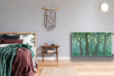 Magnetisk radiatorkåpa mörk skog