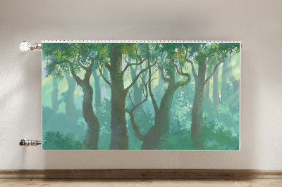 Magnetisk radiatorkåpa mörk skog