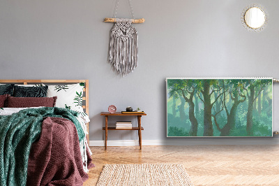 Magnetisk radiatorkåpa mörk skog