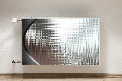 Magnetisk radiatorkåpa Silver abstraktion