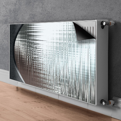 Magnetisk radiatorkåpa Silver abstraktion