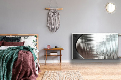 Magnetisk radiatorkåpa Silver abstraktion