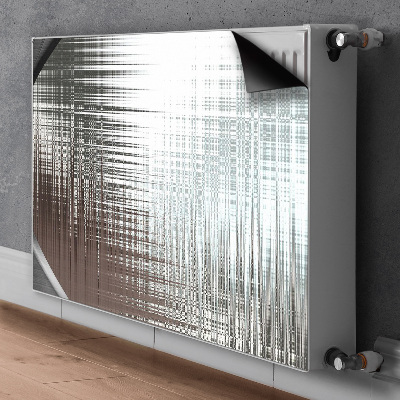 Magnetisk radiatorkåpa Silver abstraktion