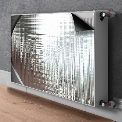 Magnetisk radiatorkåpa Silver abstraktion