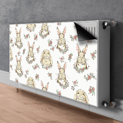 Magnetisk radiatorkåpa Ljusbruna kaniner