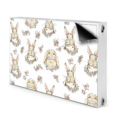 Magnetisk radiatorkåpa Ljusbruna kaniner