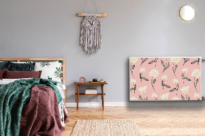 Magnetiskt radiatorskydd Fina blommor