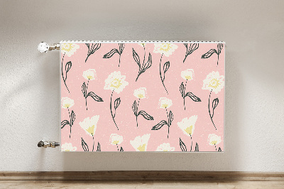 Magnetiskt radiatorskydd Fina blommor