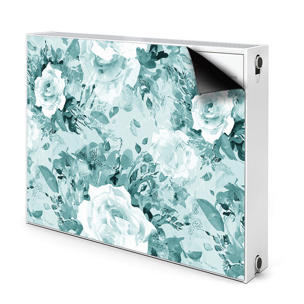 Magnetiskt radiatorskydd Blå blommor