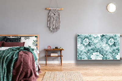 Magnetiskt radiatorskydd Blå blommor