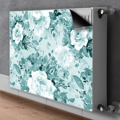 Magnetiskt radiatorskydd Blå blommor